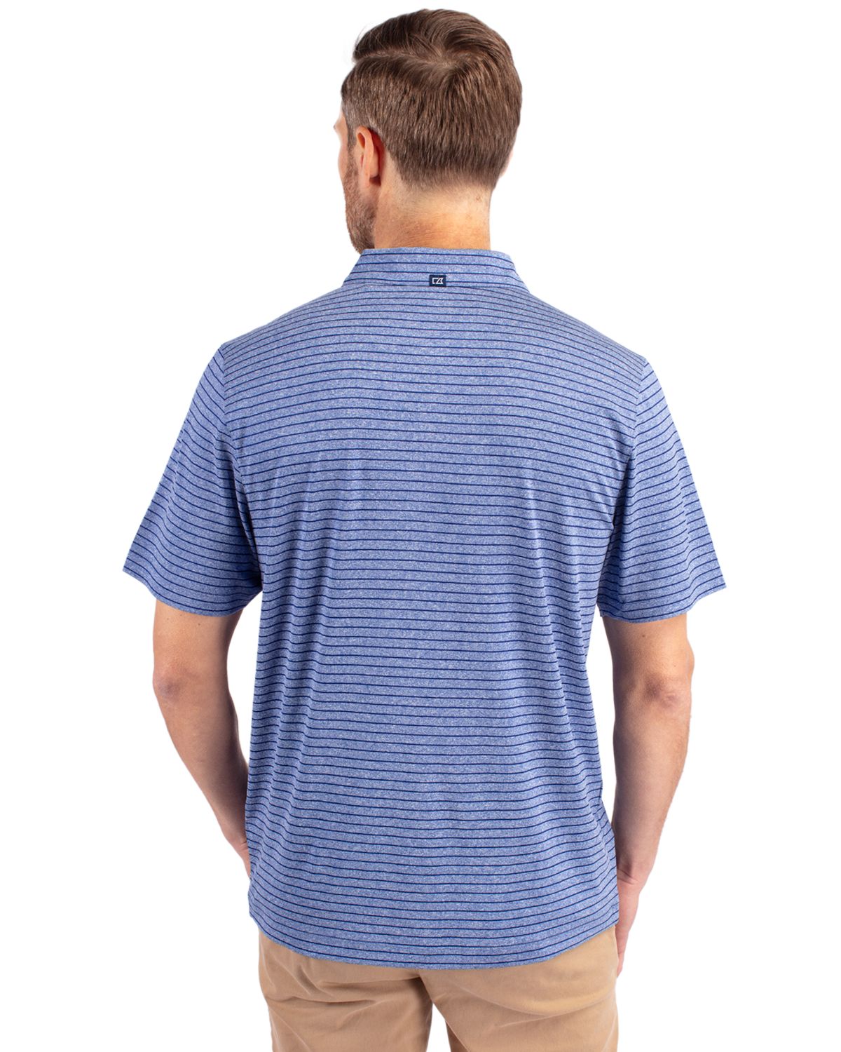 Cutter & Buck Forge Recycled Heather Stripe Four-Way Stretch Mens Big & Tall Polo