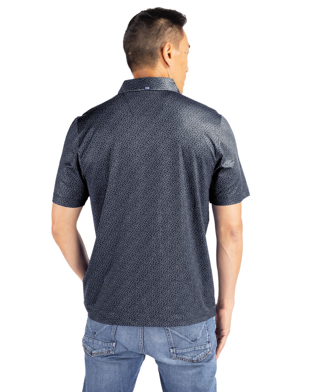 Cutter & Buck Pike Recycled Pebble Print Mens Polo