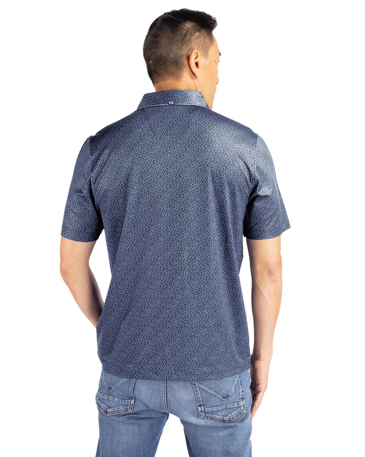 Cutter & Buck Pike Recycled Pebble Print Mens Polo