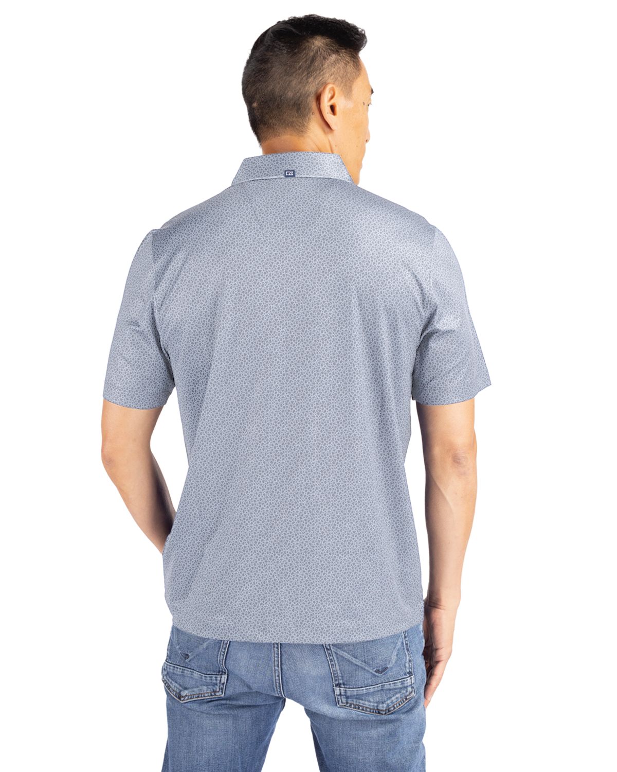 Cutter & Buck Pike Recycled Pebble Print Mens Polo