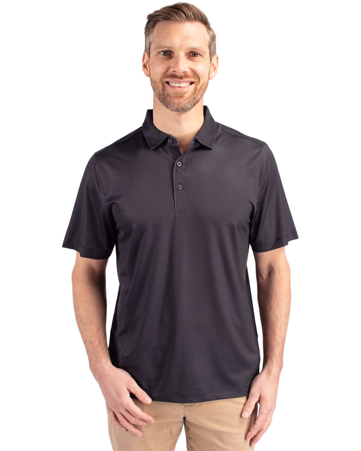 Cutter & Buck Pike Eco Tonal Geo Print Recycled Polo - Men's Big & Tall
