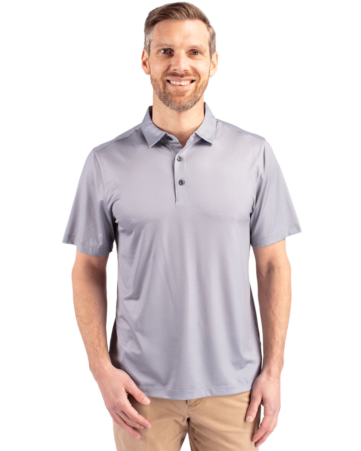 Cutter & Buck Pike Eco Tonal Geo Print Recycled Polo - Men's Big & Tall