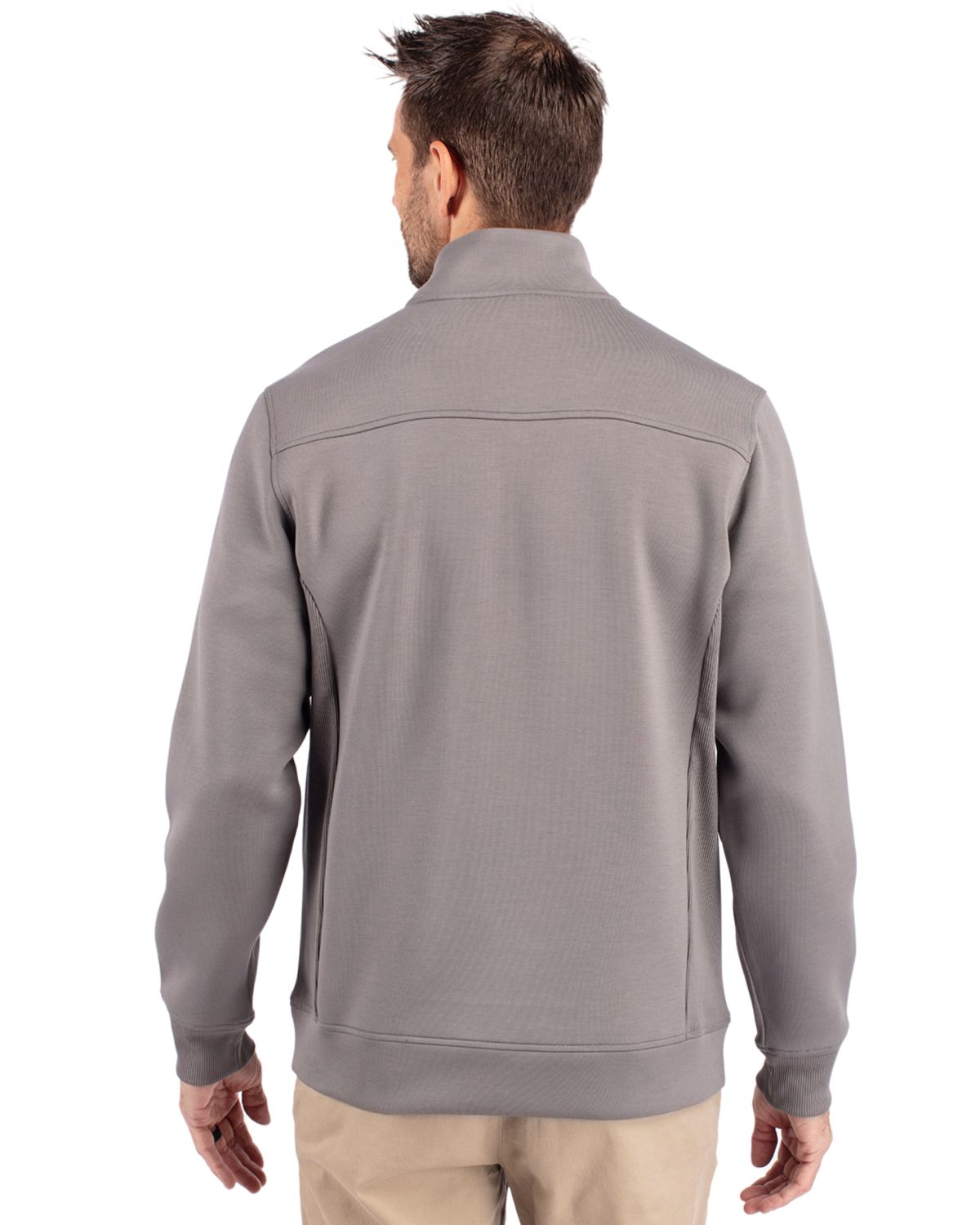 Cutter & Buck Roam Recycled Buttery-Soft Knit Mens Quarter Zip Jacket
