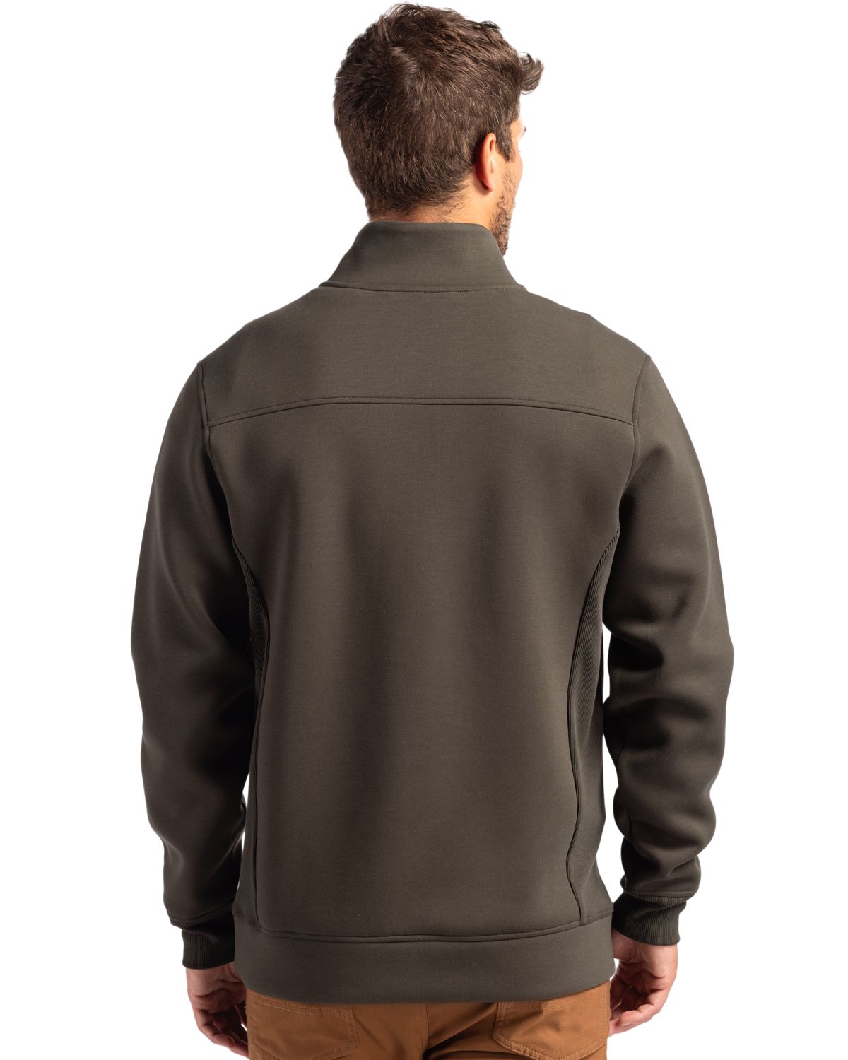 Cutter & Buck Roam Recycled Buttery-Soft Knit Mens Quarter Zip Jacket