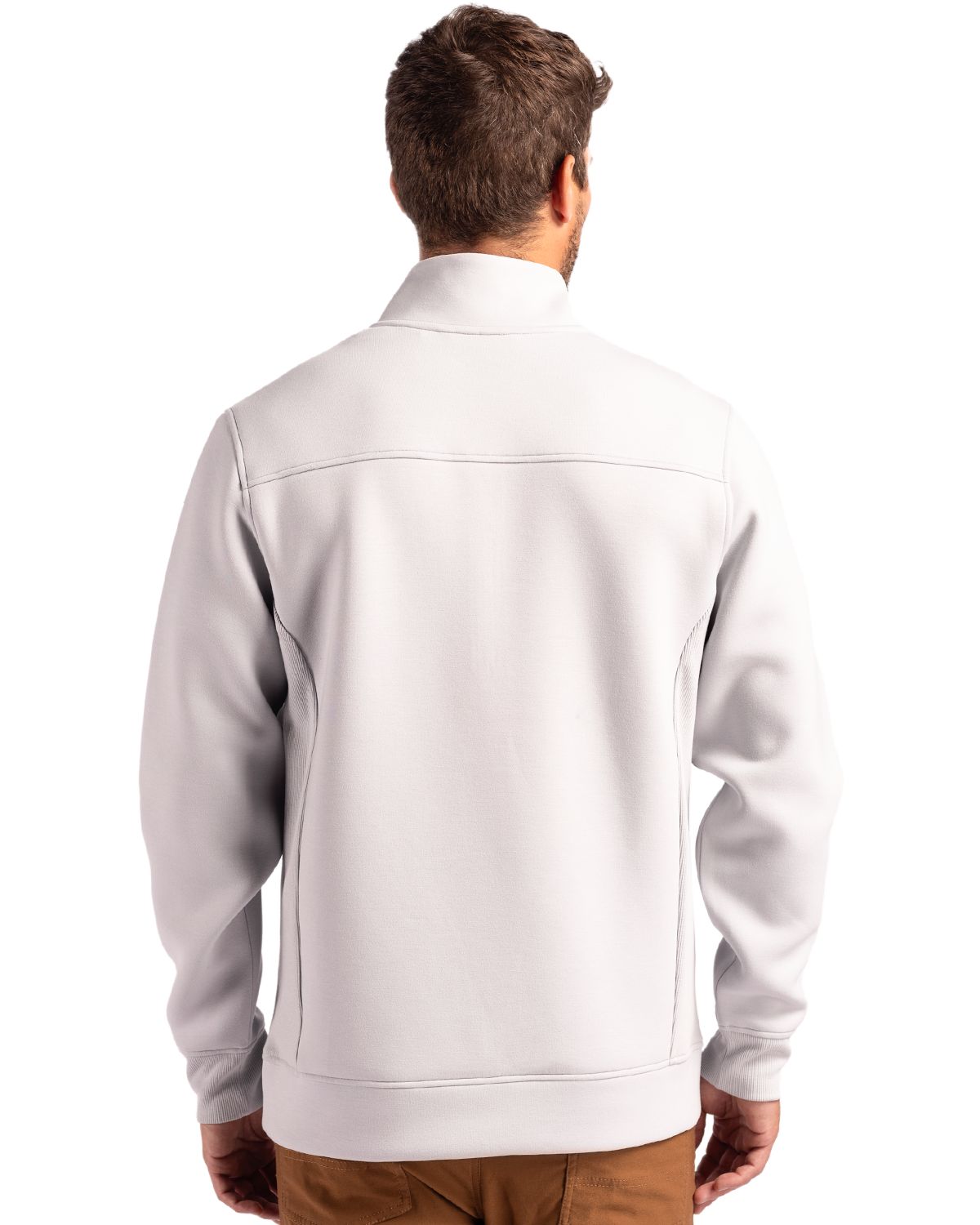 Cutter & Buck Roam Recycled Buttery-Soft Knit Mens Quarter Zip Jacket