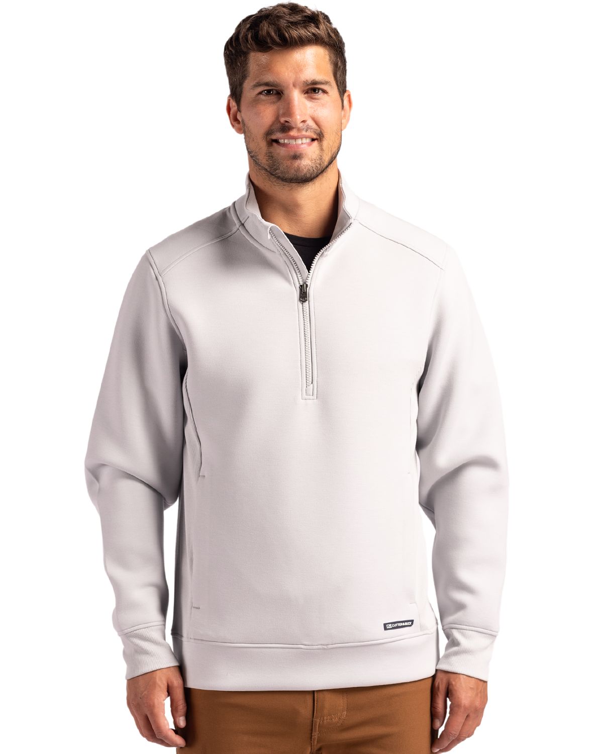 Cutter & Buck Roam Recycled Buttery-Soft Knit Mens Quarter Zip Jacket