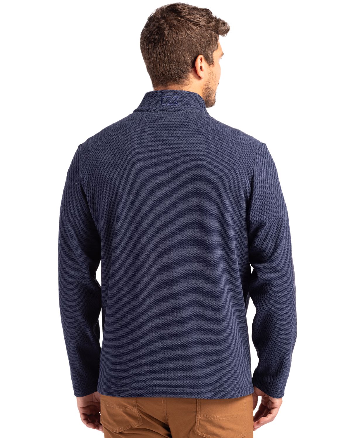 Cutter & Buck Hunts Point Recycled Fleece Mens Hybrid Snap Placket Pullover