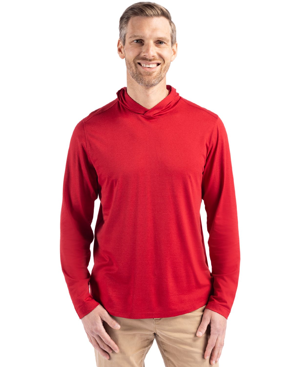 Cutter & Buck Coastline Recycled Double Peached Mens Hooded Pullover