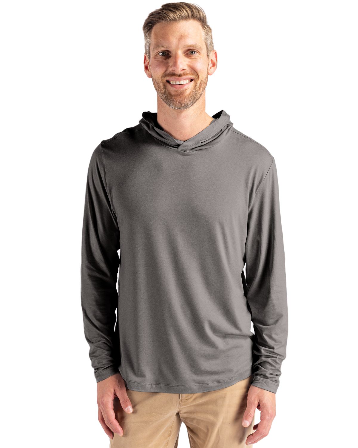 Cutter & Buck Coastline Recycled Double Peached Mens Hooded Pullover
