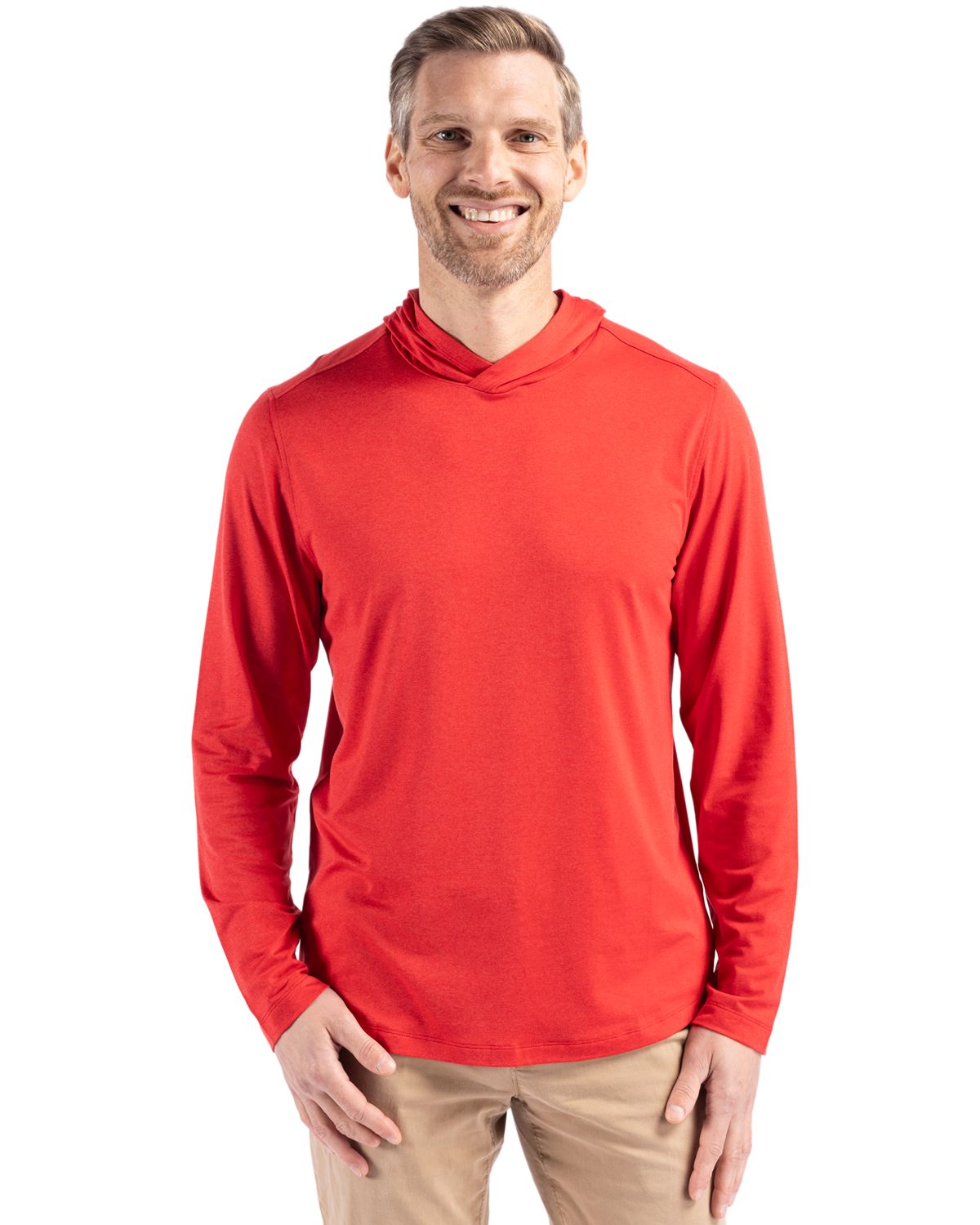Cutter & Buck Coastline Recycled Double Peached Mens Hooded Pullover