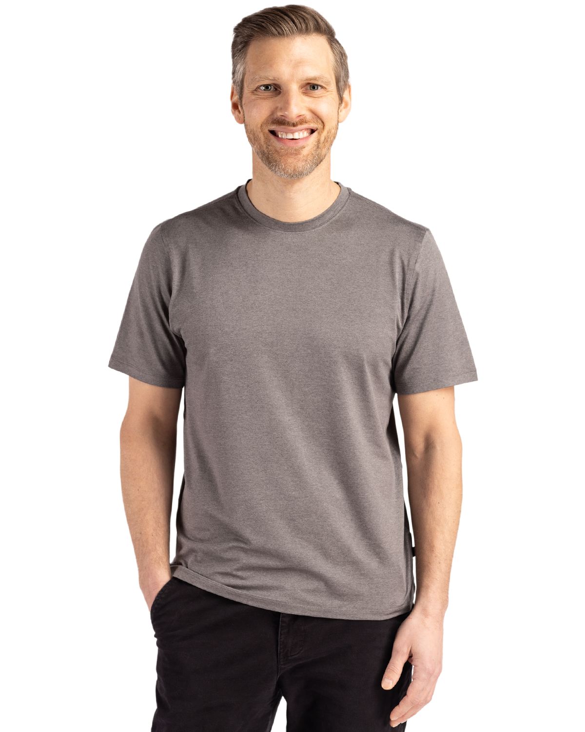 Cutter & Buck Coastline Recycled Double Peached Mens Short Sleeve Tee