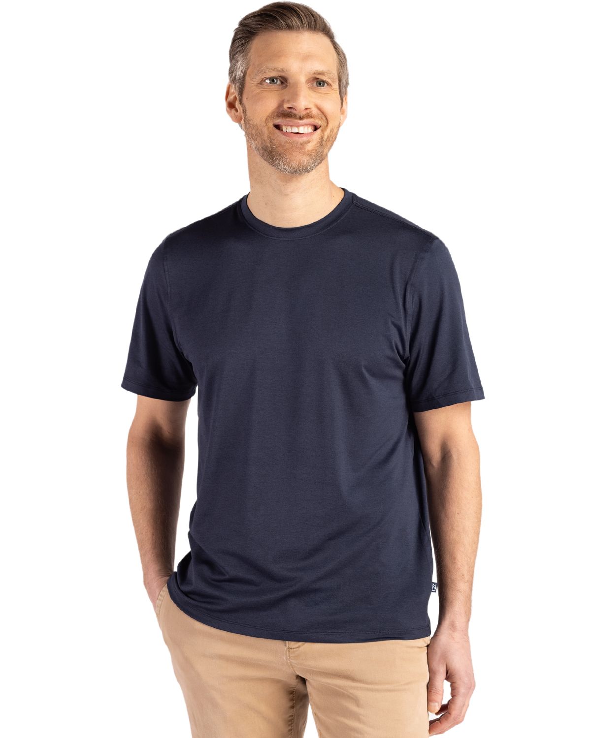 Cutter & Buck Coastline Recycled Double Peached Mens Short Sleeve Tee