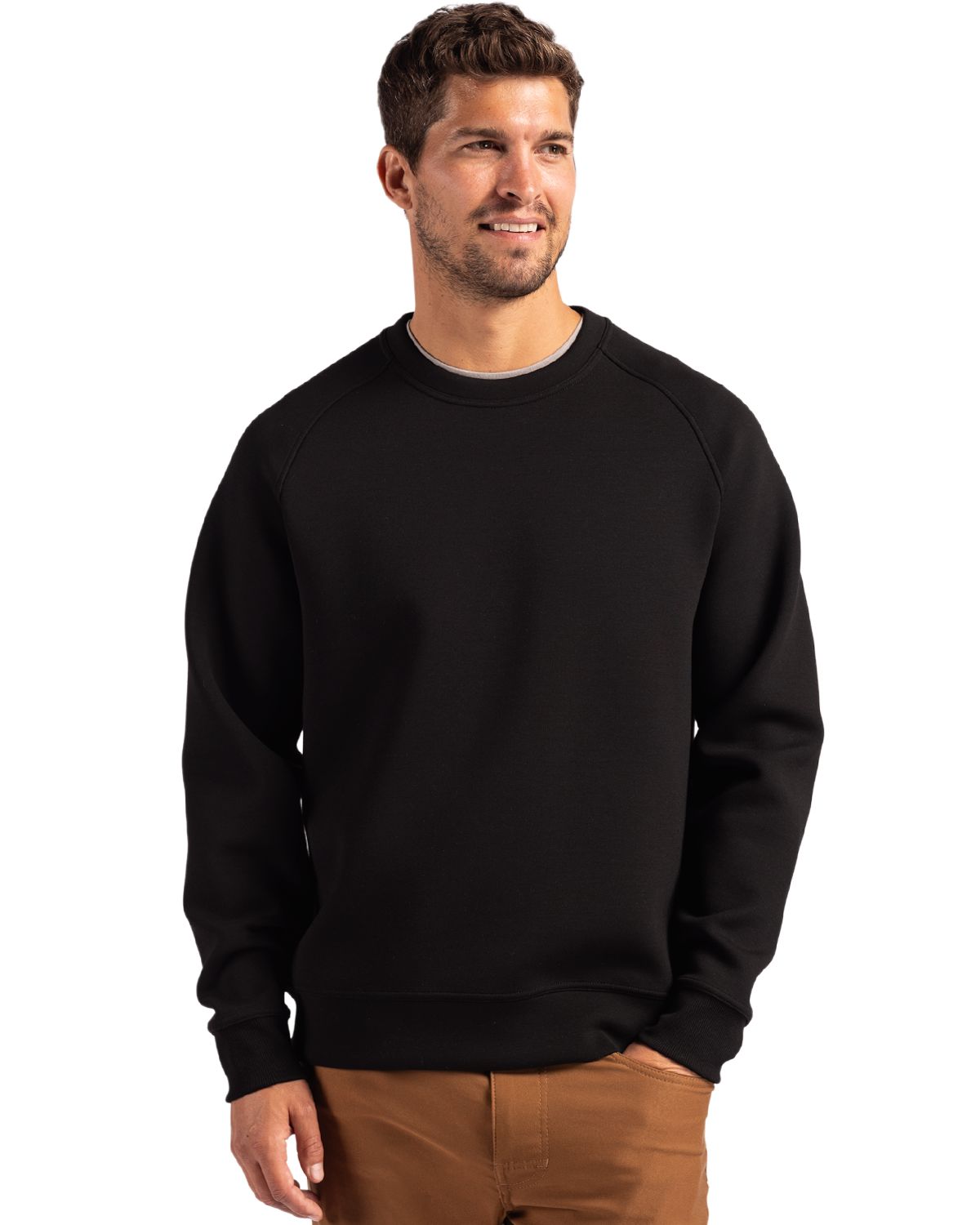 Cutter & Buck Roam Recycled Buttery-Soft Knit Mens Crew Neck Pullover