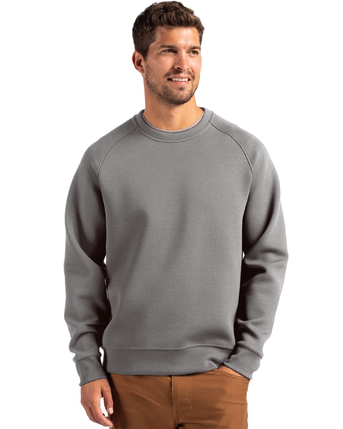 Cutter & Buck Roam Recycled Buttery-Soft Knit Mens Crew Neck Pullover