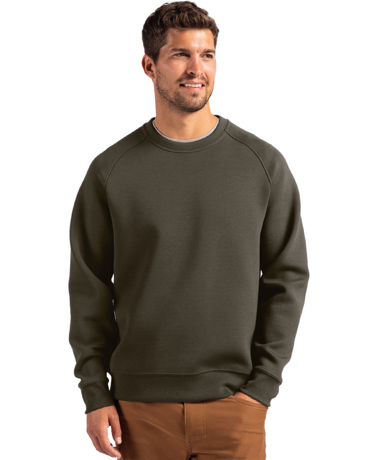 Cutter & Buck Roam Recycled Buttery-Soft Knit Mens Crew Neck Pullover