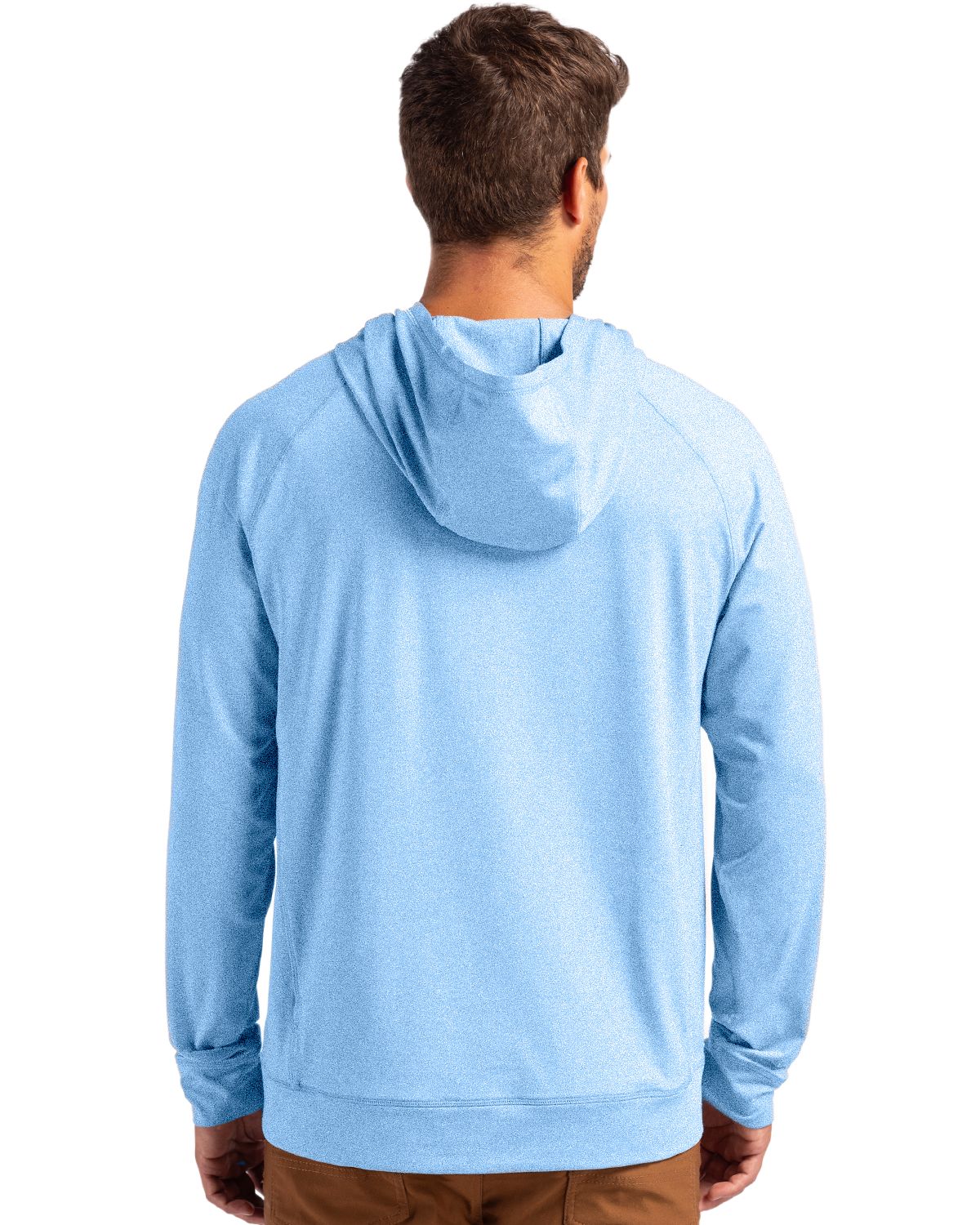 Cutter & Buck Adapt Recycled Soft Knit Stretch Mens Heathered Hooded Pullover