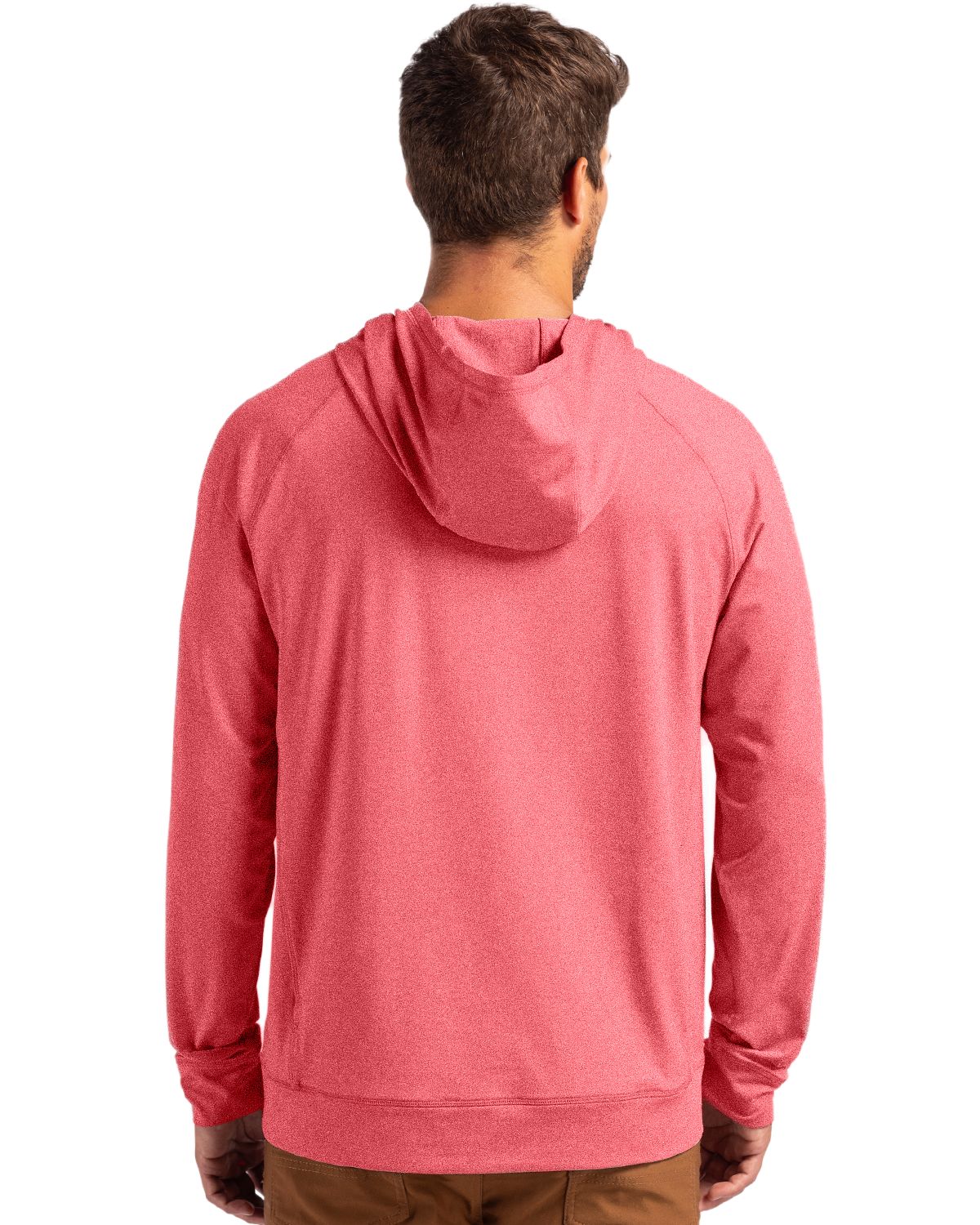 Cutter & Buck Adapt Recycled Soft Knit Stretch Mens Heathered Hooded Pullover