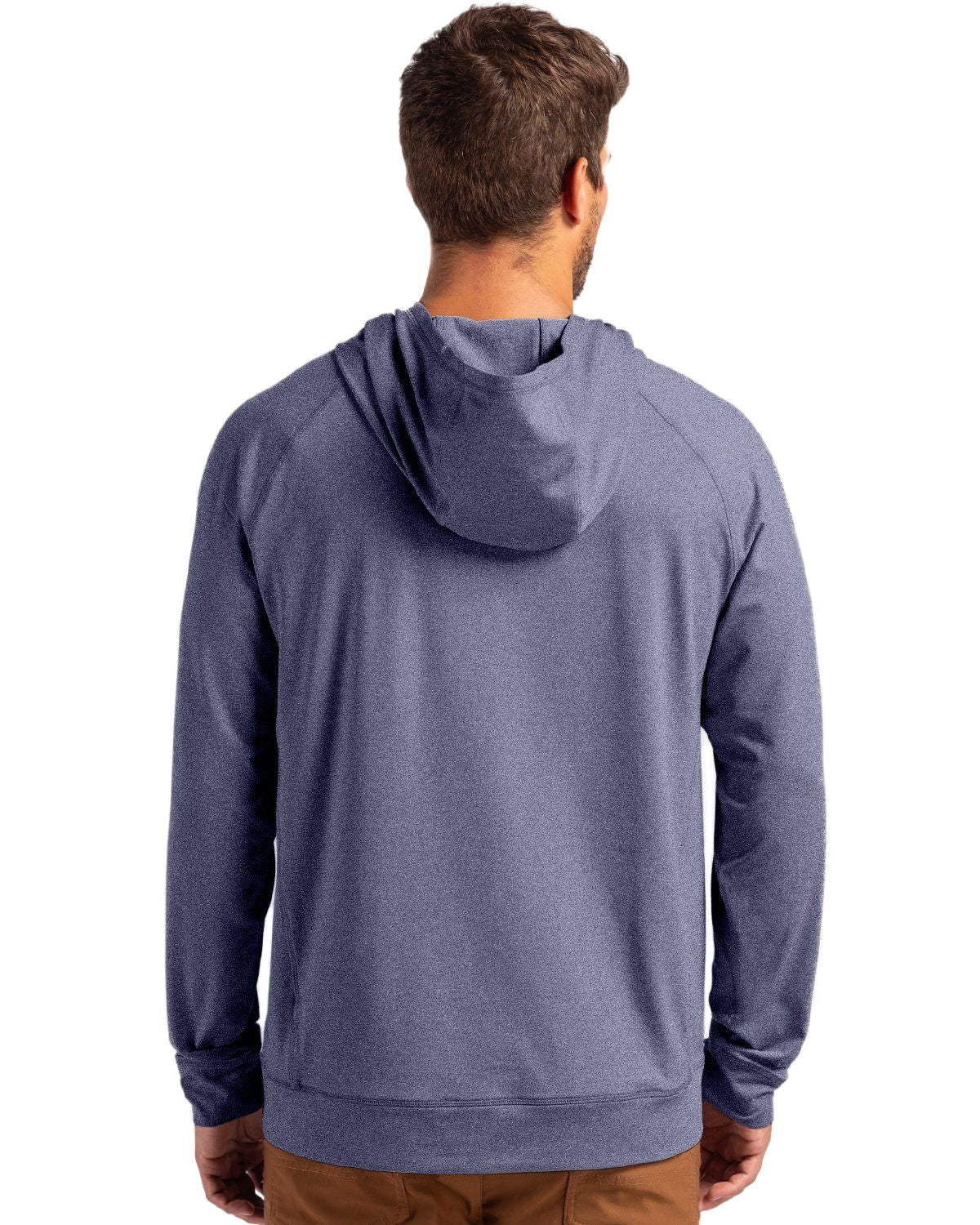 Cutter & Buck Adapt Recycled Soft Knit Stretch Mens Heathered Hooded Pullover