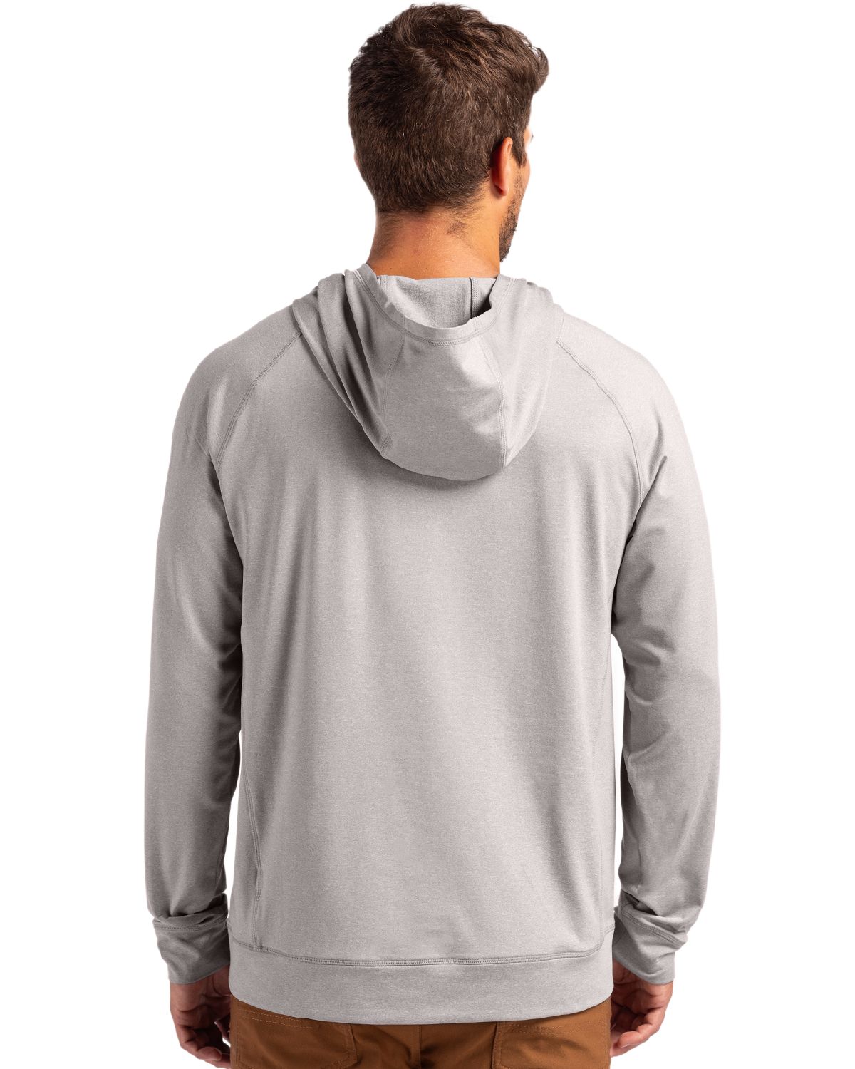 Cutter & Buck Adapt Recycled Soft Knit Stretch Mens Heathered Hooded Pullover