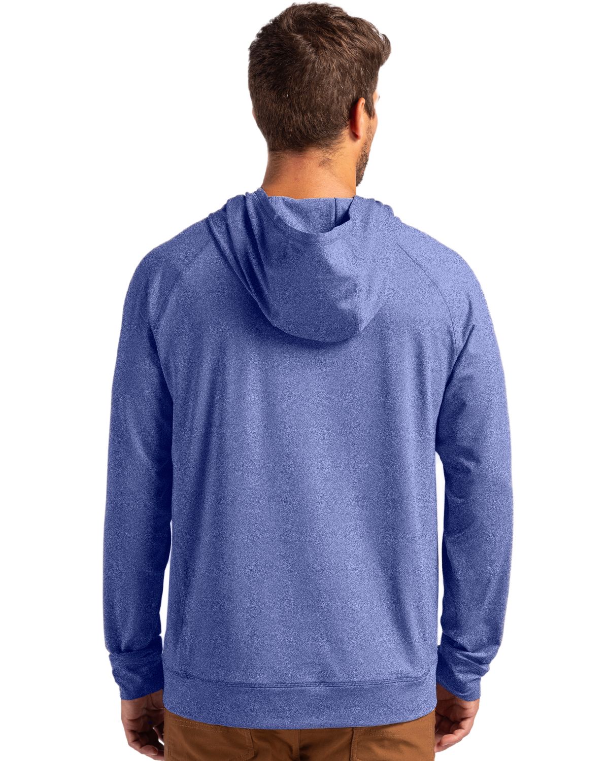 Cutter & Buck Adapt Recycled Soft Knit Stretch Mens Heathered Hooded Pullover