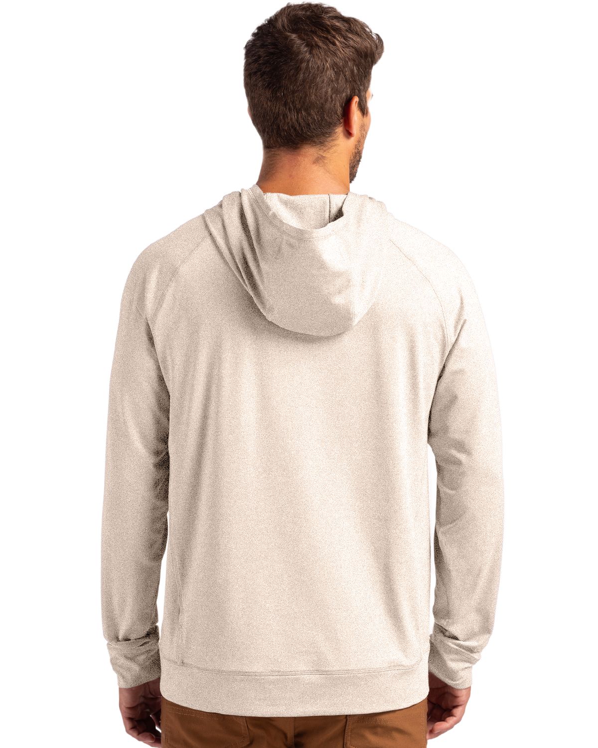 Cutter & Buck Adapt Recycled Soft Knit Stretch Mens Heathered Hooded Pullover