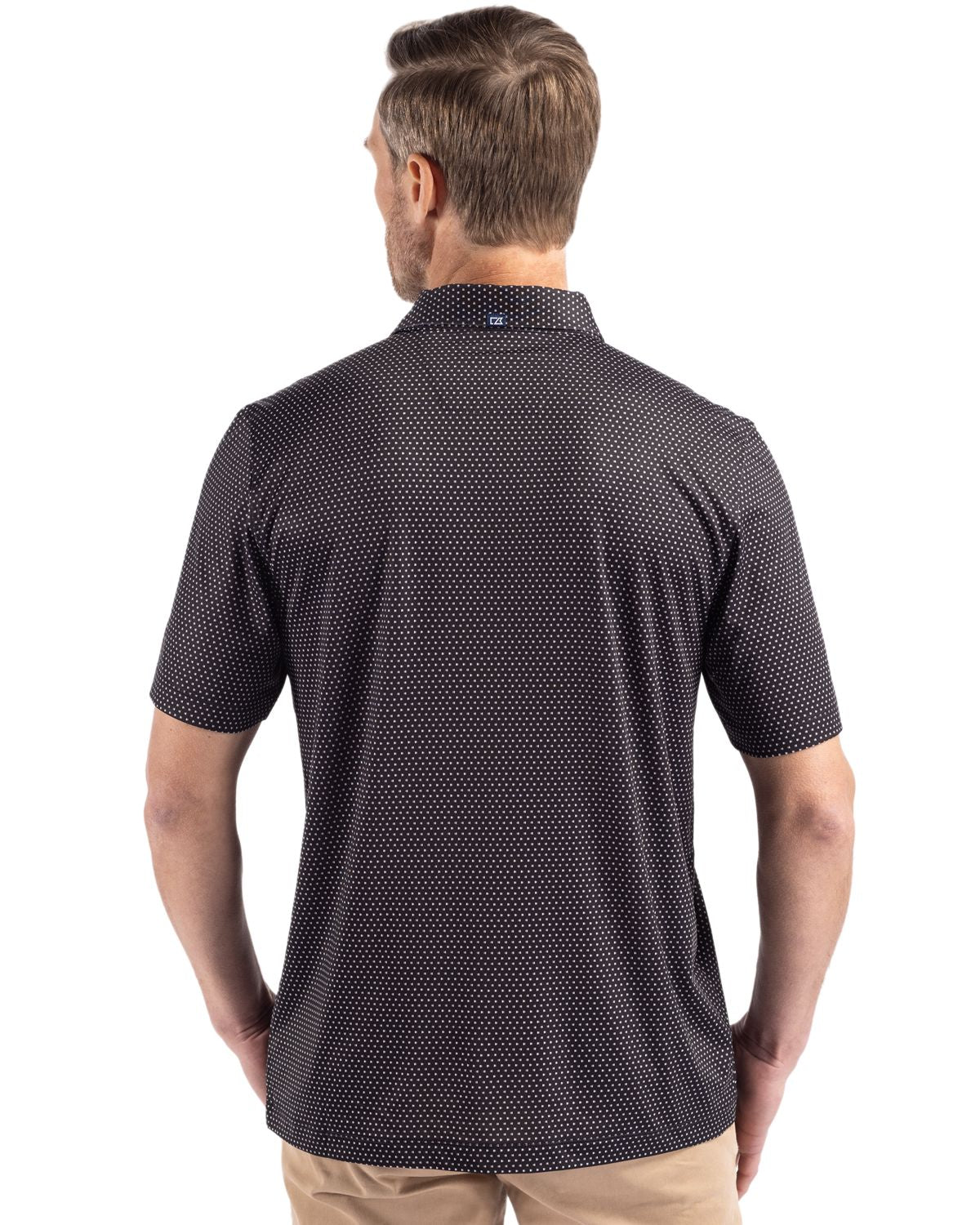 Cutter & Buck Pike Recycled Shadow Check Print Mens Polo