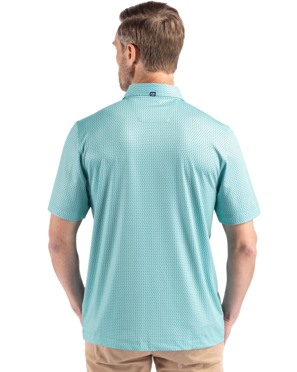 Cutter & Buck Pike Recycled Shadow Check Print Mens Polo