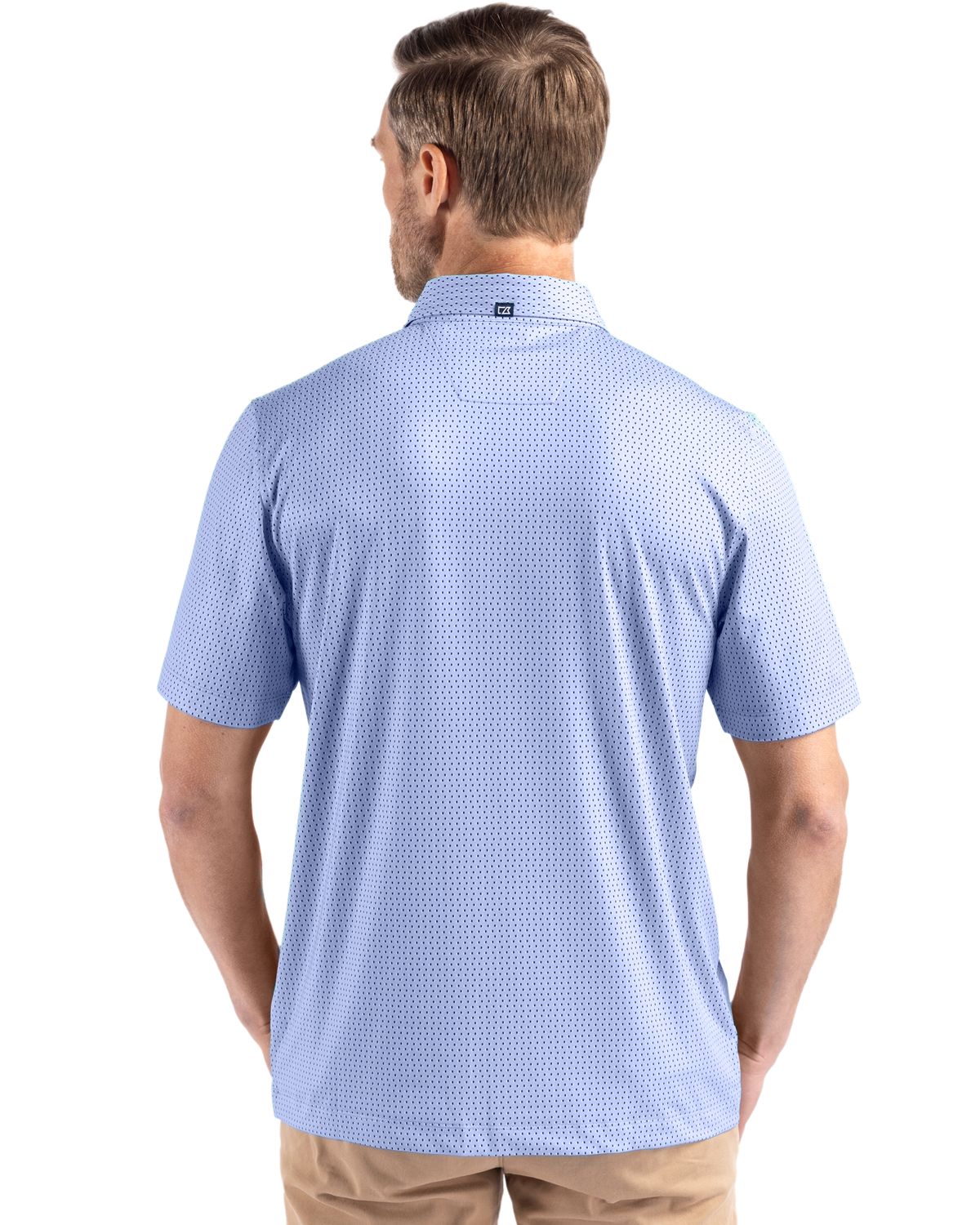 Cutter & Buck Pike Recycled Shadow Check Print Mens Polo