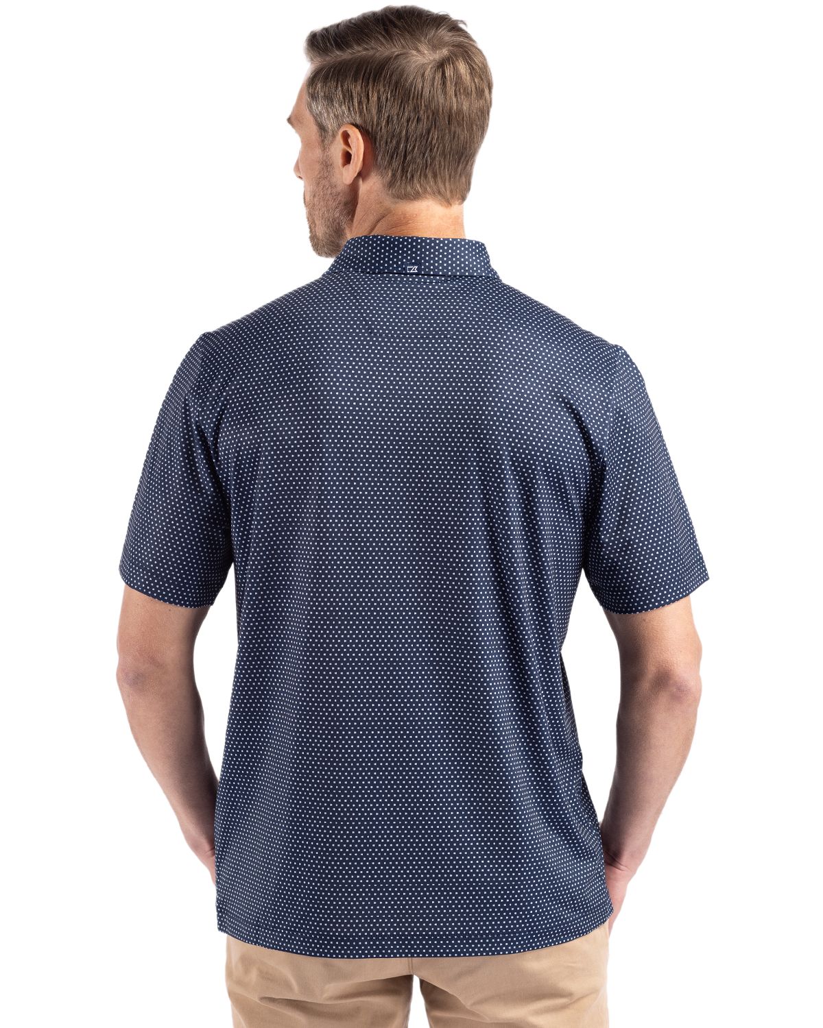 Cutter & Buck Pike Recycled Shadow Check Print Mens Polo