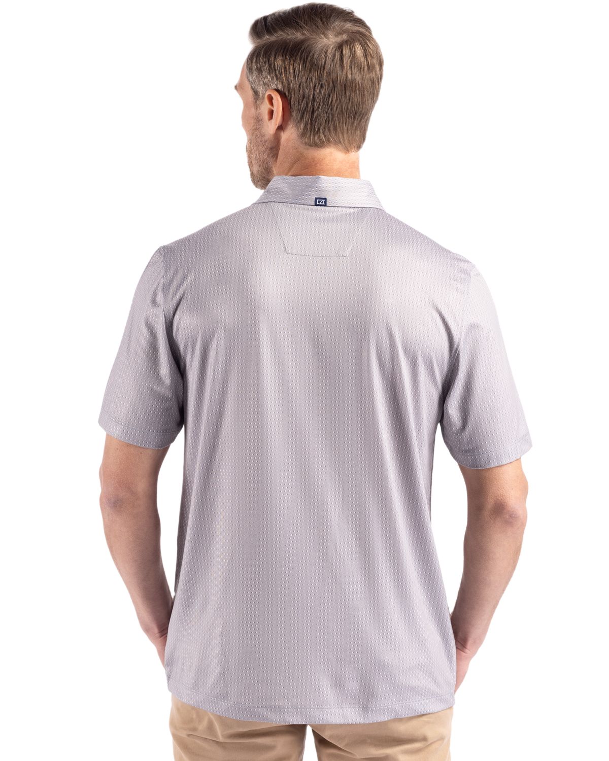 Cutter & Buck Pike Recycled Shadow Check Print Mens Polo