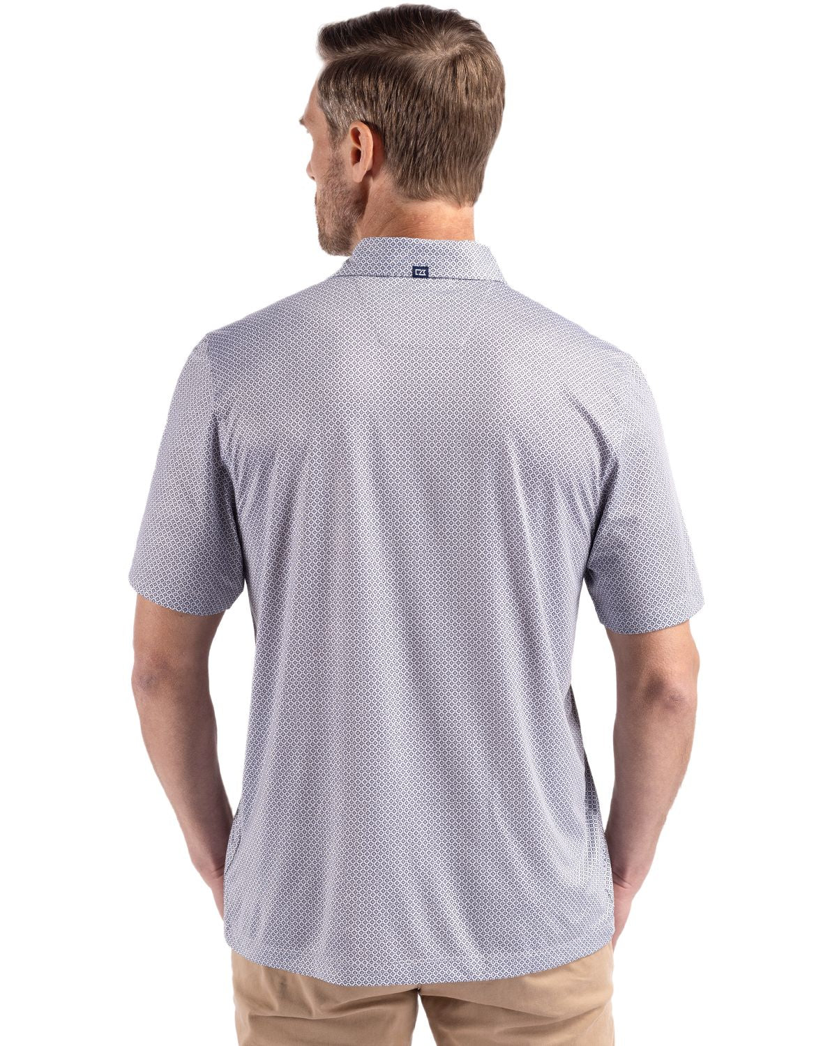 Cutter & Buck Pike Recycled Diamond Dot Print Mens Big & Tall Polo