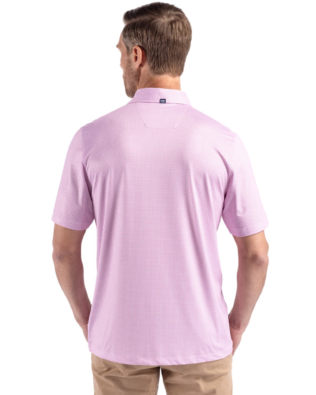 Cutter & Buck Pike Recycled Diamond Dot Print Mens Polo