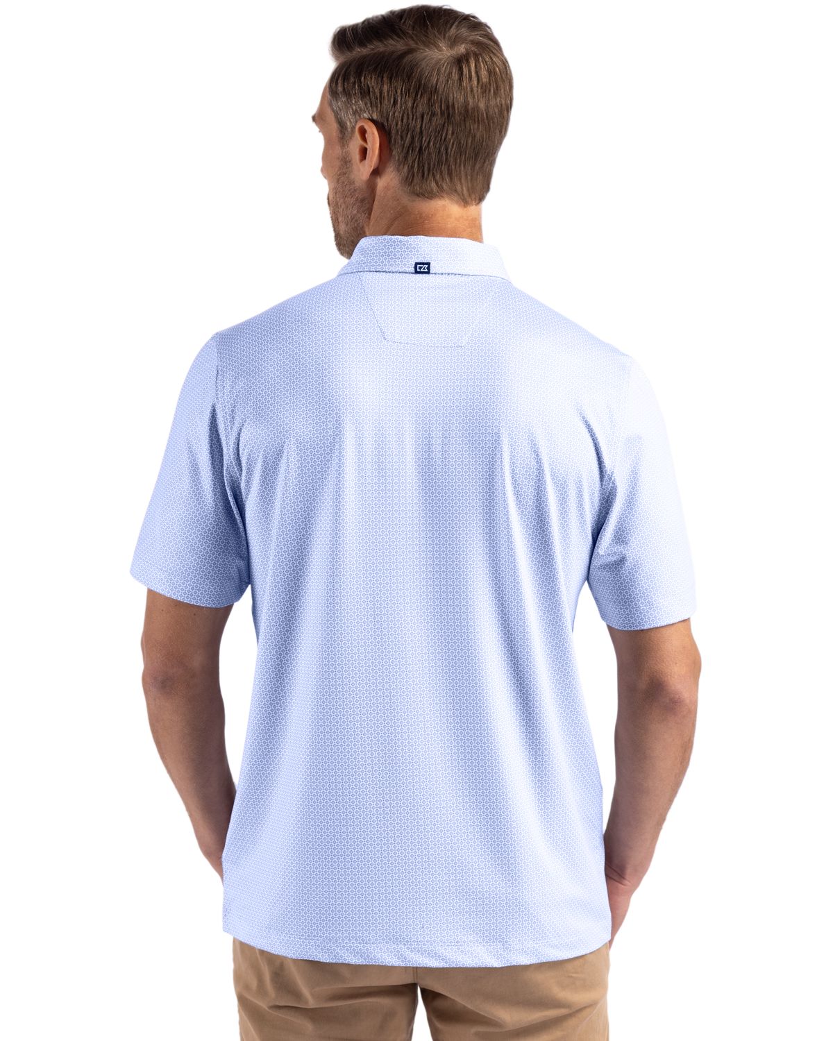 Cutter & Buck Pike Recycled Diamond Dot Print Mens Polo