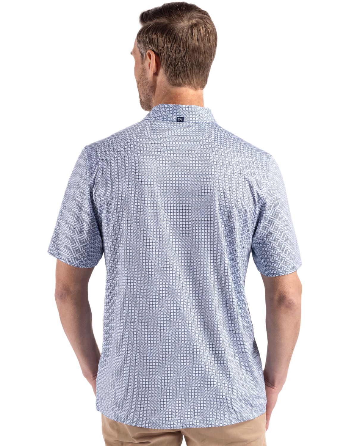 Cutter & Buck Pike Recycled Diamond Dot Print Mens Polo