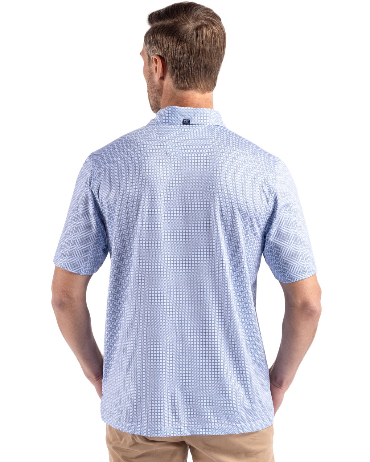 Cutter & Buck Pike Recycled Diamond Dot Print Mens Polo