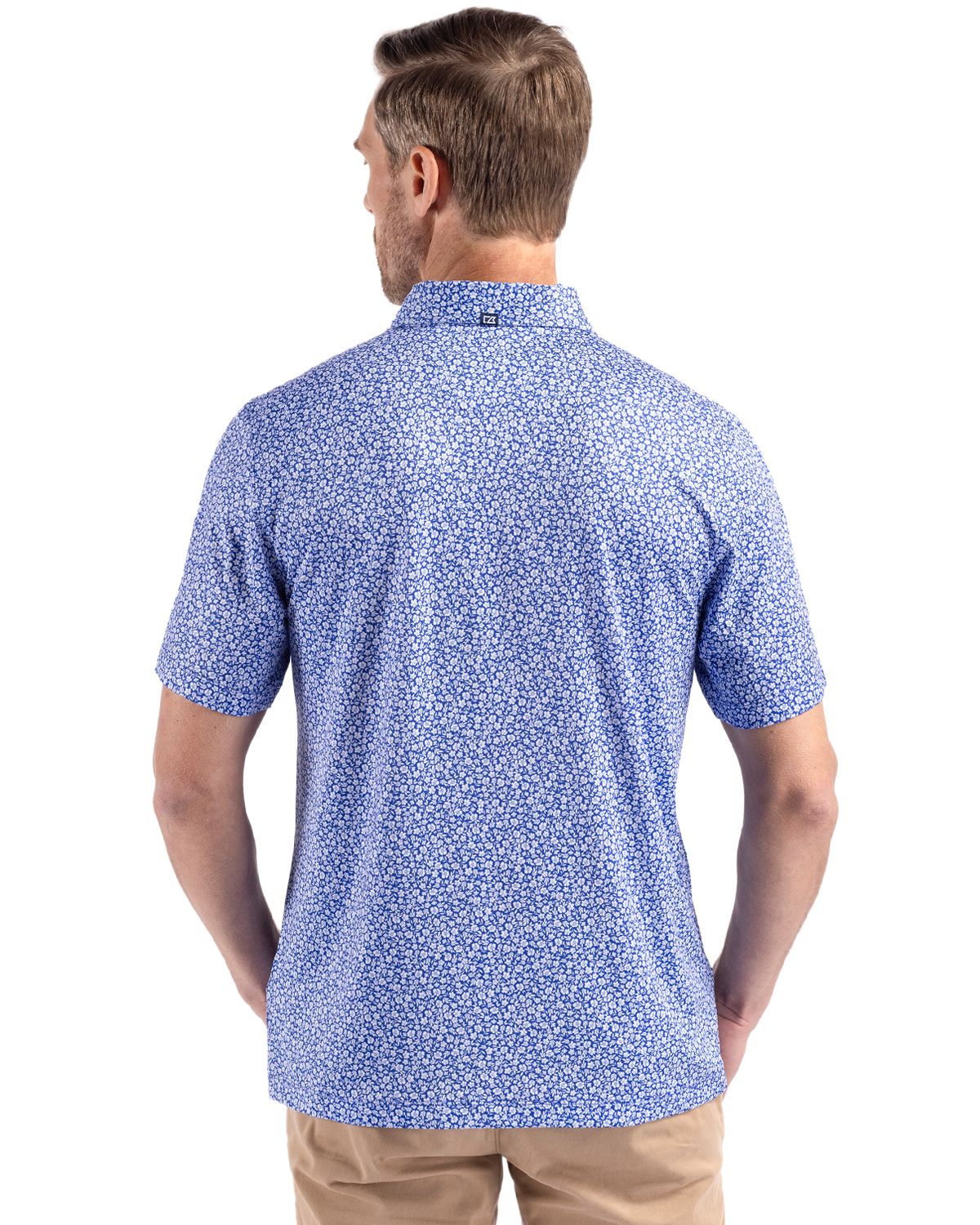 Cutter & Buck Pike Recycled Flora Print Mens Polo