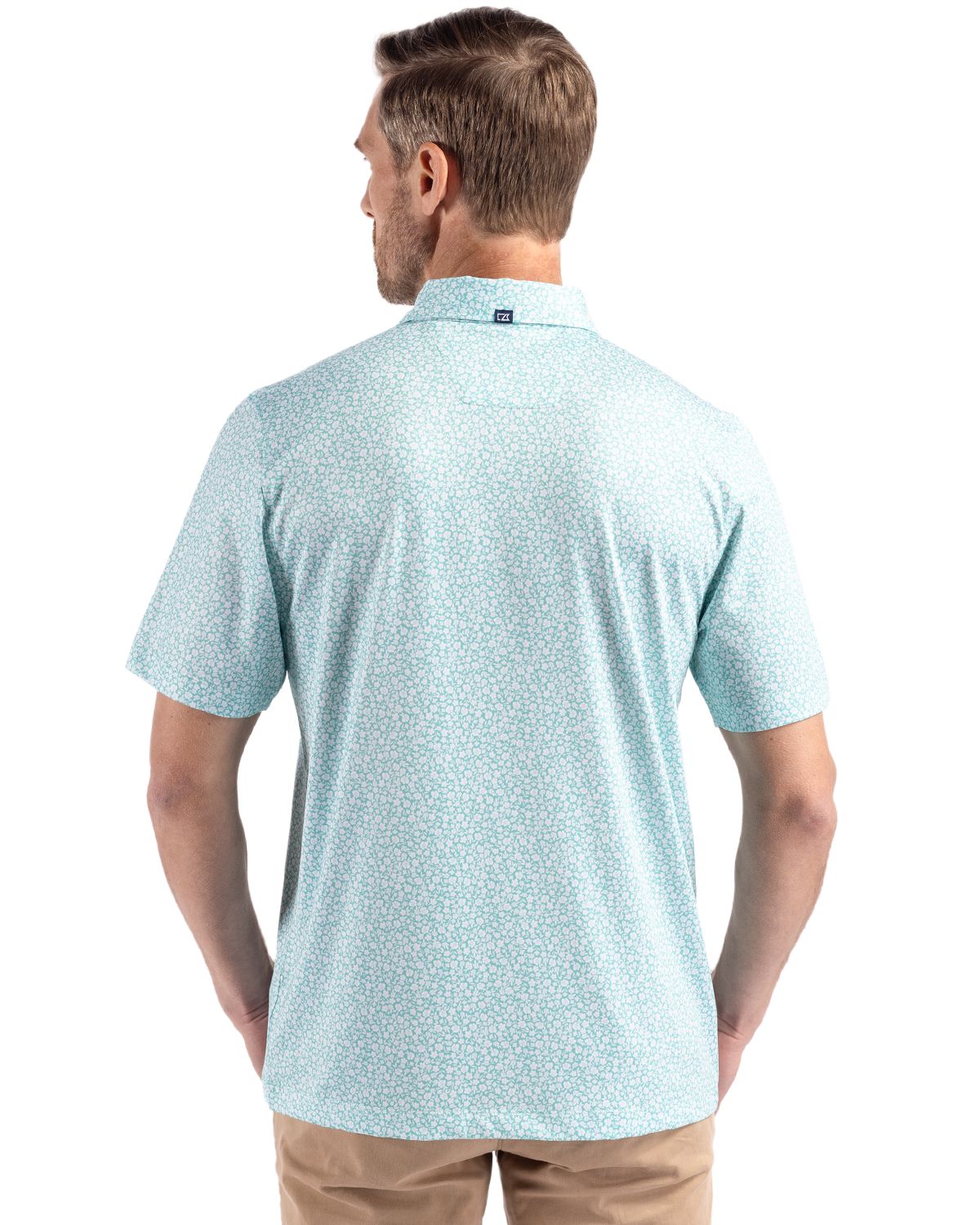 Cutter & Buck Pike Recycled Flora Print Mens Polo