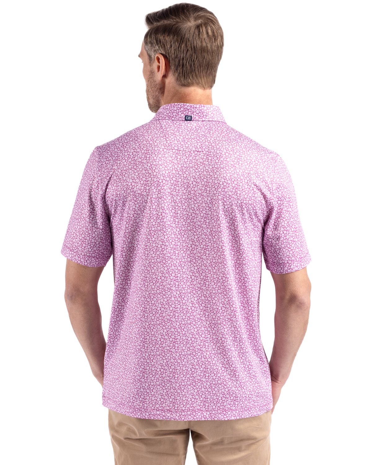 Cutter & Buck Pike Recycled Flora Print Mens Polo