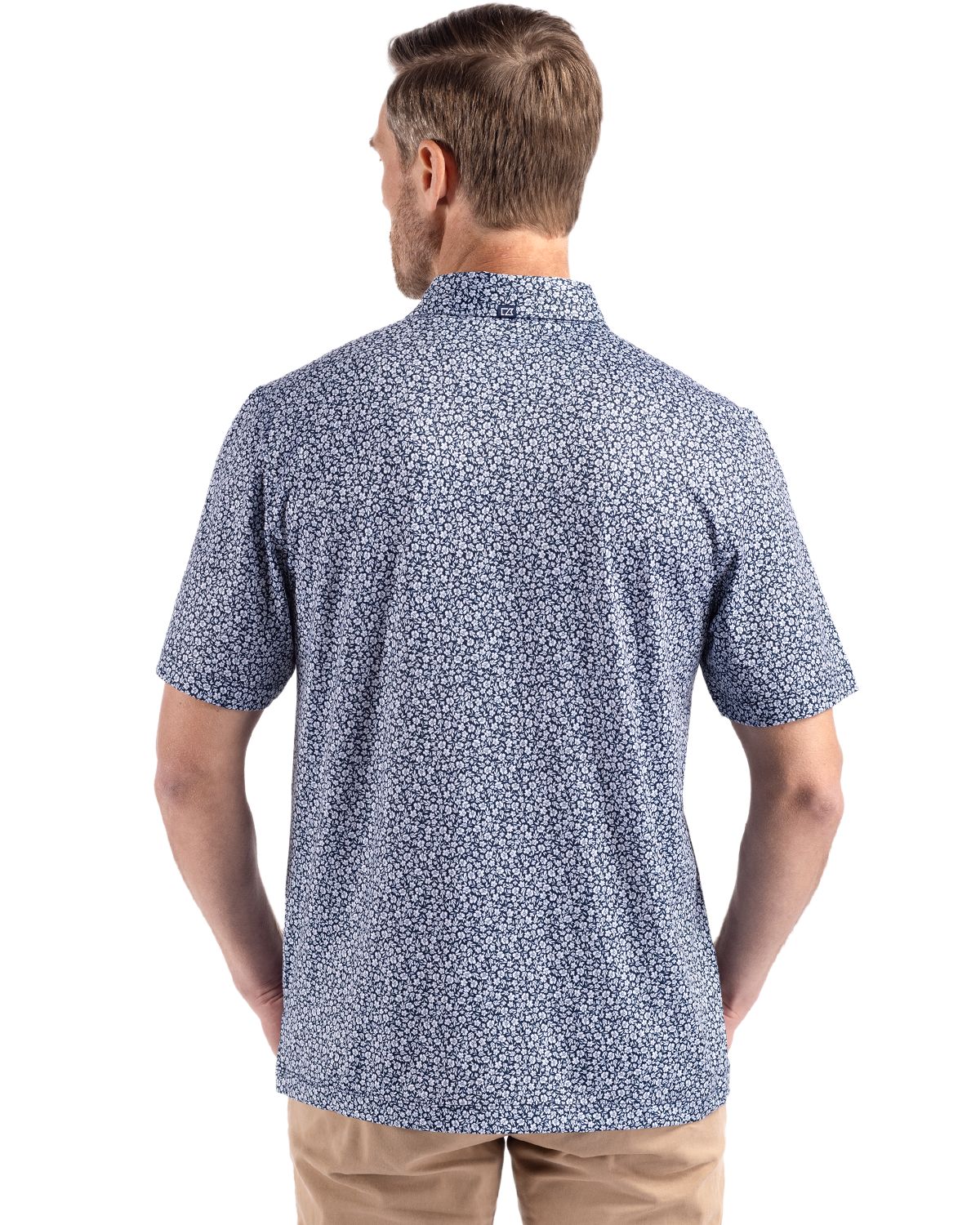 Cutter & Buck Pike Recycled Flora Print Mens Polo