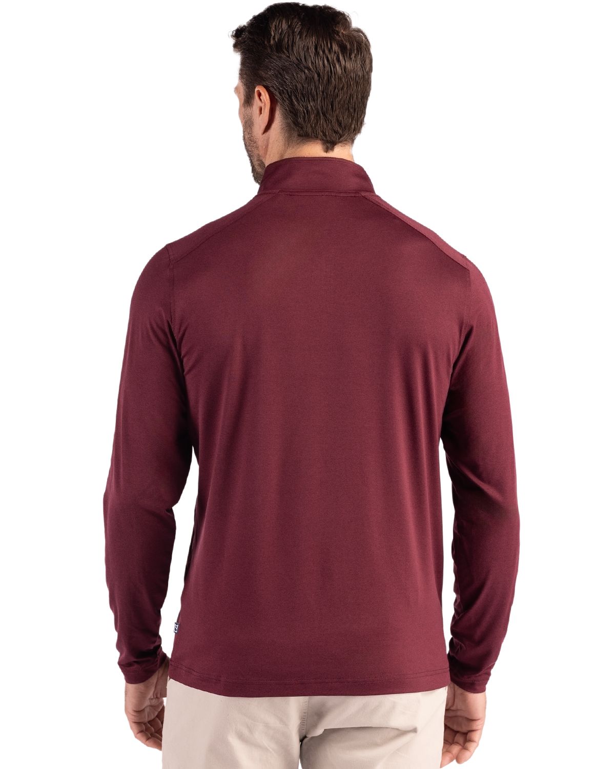 Cutter & Buck Coastline Recycled Double Peached Mens Quarter Zip Pullover