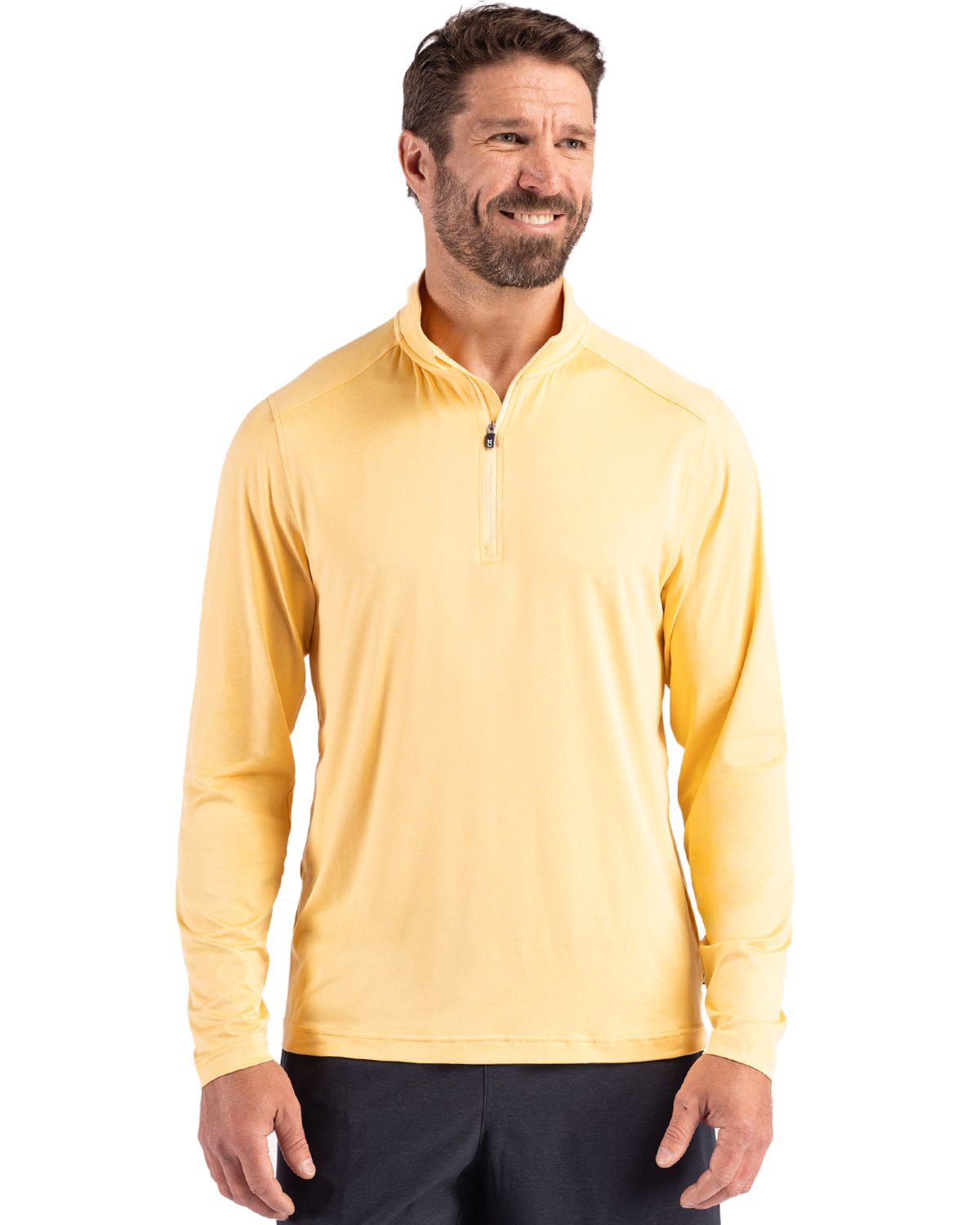 Cutter & Buck Coastline Recycled Double Peached Mens Quarter Zip Pullover
