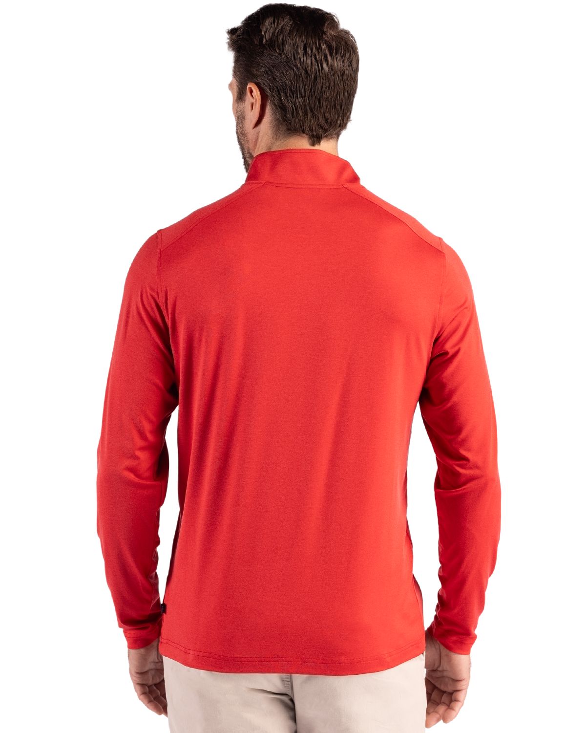 Cutter & Buck Coastline Recycled Double Peached Mens Quarter Zip Pullover