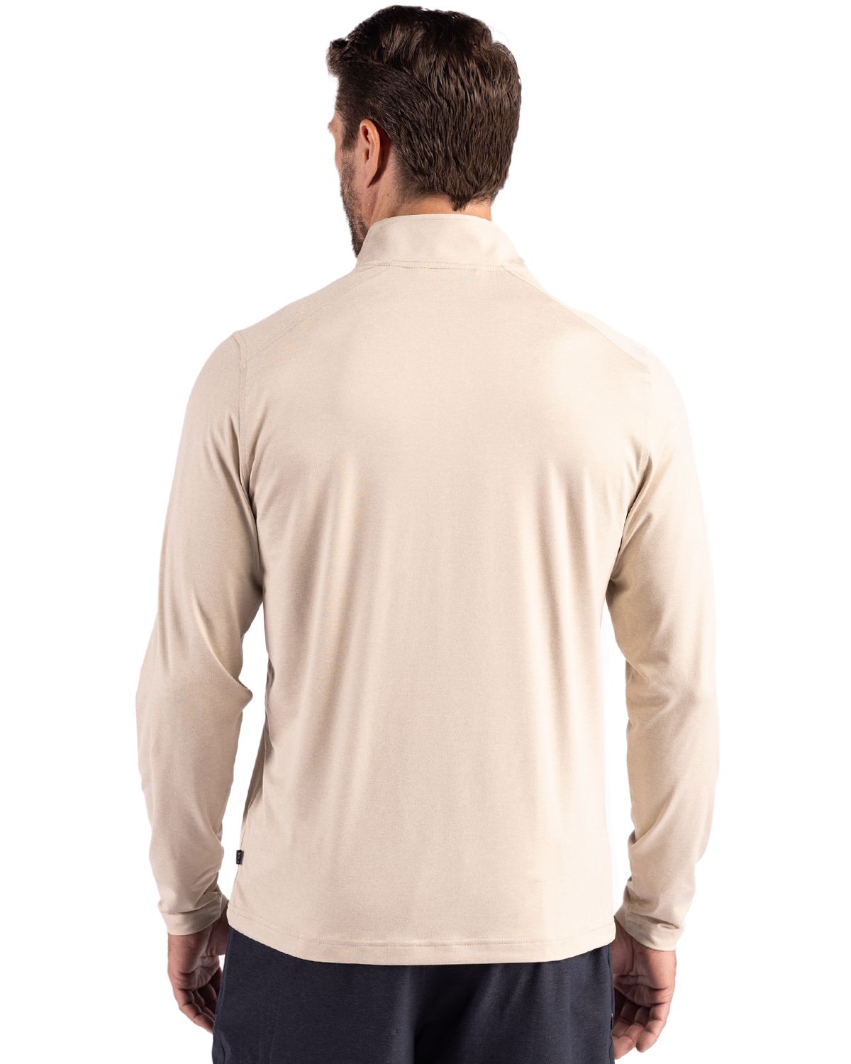 Cutter & Buck Coastline Recycled Double Peached Mens Quarter Zip Pullover