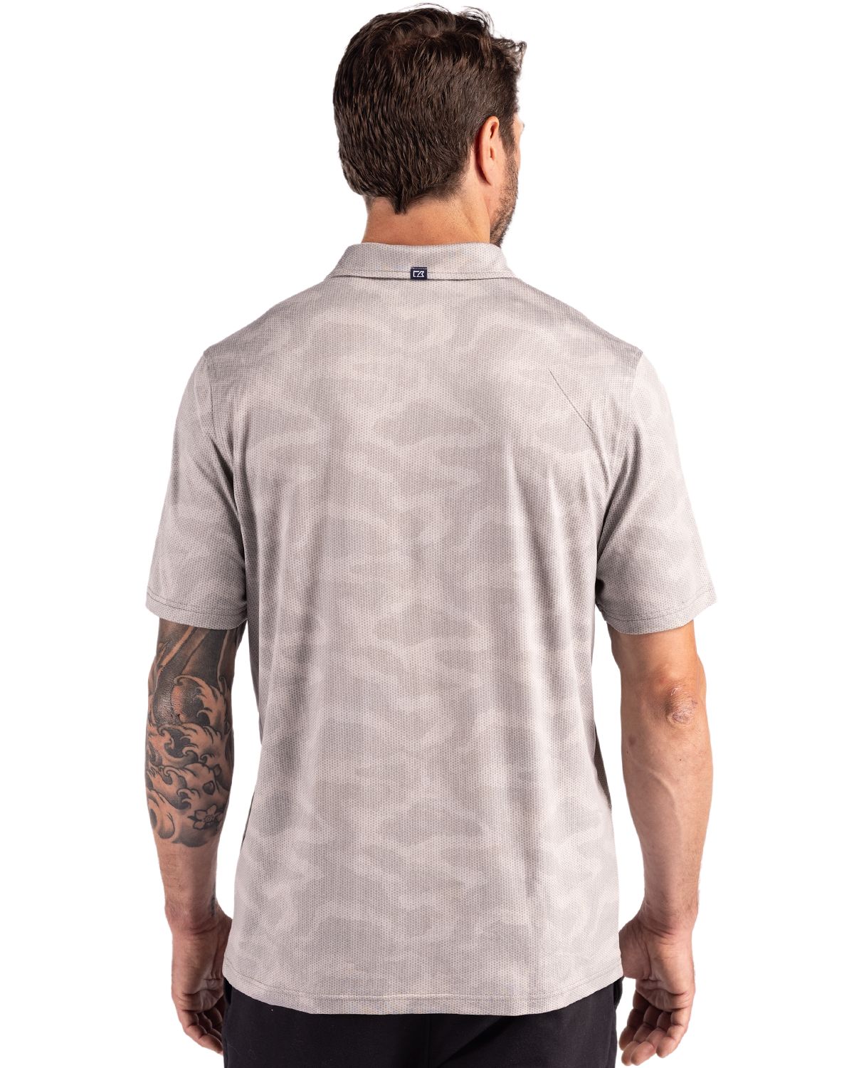 Cutter & Buck Coastline Recycled Double Peached Camo Print Mens Polo