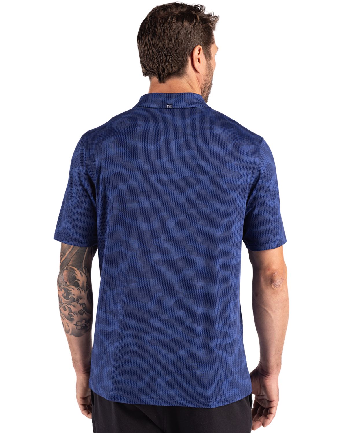 Cutter & Buck Coastline Recycled Double Peached Camo Print Mens Polo