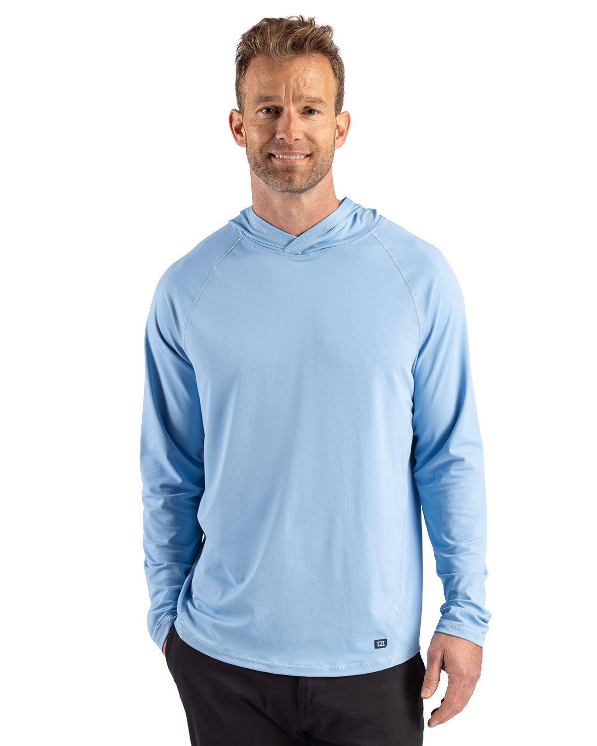 Cutter & Buck Prospect Recycled Featherlight Stretch Mens Hooded Pullover