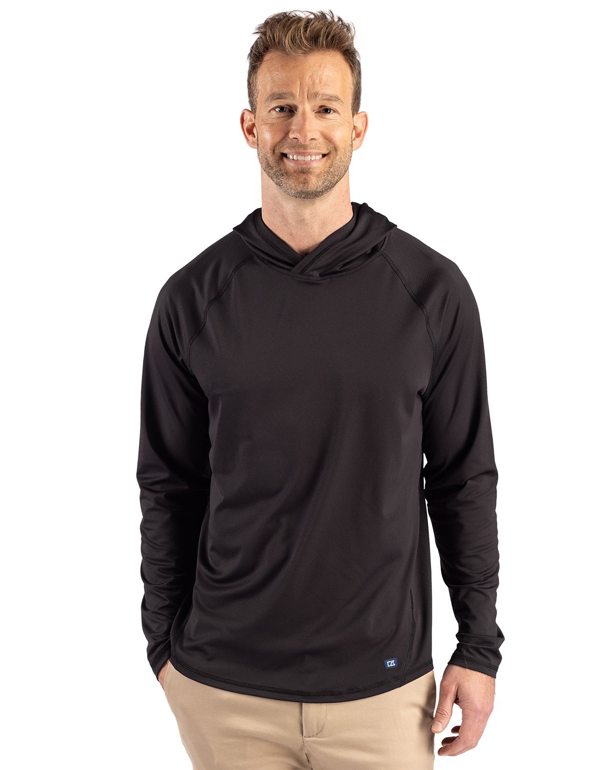 Cutter & Buck Prospect Recycled Featherlight Stretch Mens Hooded Pullover