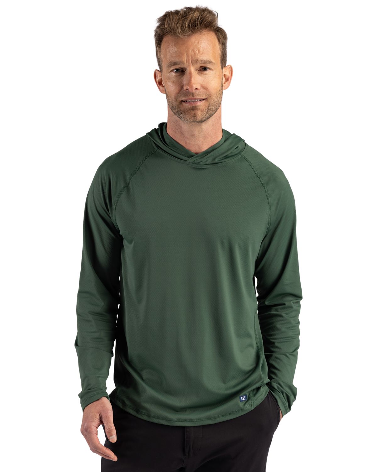 Cutter & Buck Prospect Recycled Featherlight Stretch Mens Hooded Pullover