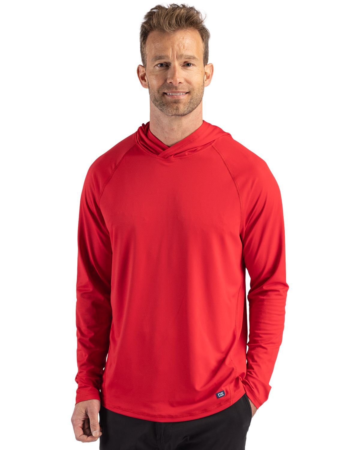 Cutter & Buck Prospect Recycled Featherlight Stretch Mens Hooded Pullover