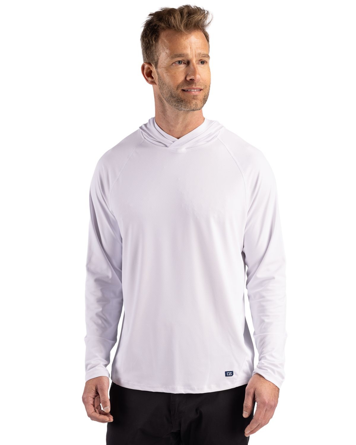 Cutter & Buck Prospect Recycled Featherlight Stretch Mens Hooded Pullover